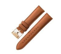 YSABVCP Soft Waterproof Cowhide Leather Watchband Fit For Fossil Ftw1114 Me3110 Fs5436 Stainless Steel Needle Buckle Strap 22mm 24mm(Light Brown-Rose-K8,22mm)