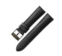 YSABVCP Soft Waterproof Cowhide Leather Watchband Fit For Fossil Ftw1114 Me3110 Fs5436 Stainless Steel Needle Buckle Strap 22mm 24mm(Black-Black-K8,22mm)