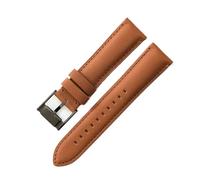 YSABVCP Soft Waterproof Cowhide Leather Watchband Fit For Fossil Ftw1114 Me3110 Fs5436 Stainless Steel Needle Buckle Strap 22mm 24mm(Light Brown-Black-K8,22mm)
