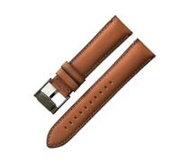 YSABVCP Soft Waterproof Cowhide Leather Watchband Fit For Fossil Ftw1114 Me3110 Fs5436 Stainless Steel Needle Buckle Strap 22mm 24mm(Brown Black-Black-K8,22mm)