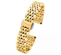 YSABVCP Solid Stainless Steel Watch Strap Fit for Armani Ar1926 1925 1909 Strap Steel Strap Starry Ferris Wheel Watch Band Chain Female 14mm(Golden-1,18mm)