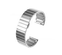 YSABVCP Stainless Steel Strap 20mm 22mm Solid Precision Steel Metal Wristband Smart Watch Replacement Bracelet Accessories(Silver,22mm)