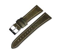 YSABVCP Suitable Fit For Antique Watch Straps, Handmade Calfskin Leather Watchband 18MM 20MM 22MM, Frosted Retro Style Soft Bracelet(Green,19mm)