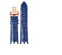 YSABVCP Watch Band Fit For Versace V-RACECHRONO Series GMT Double Concave Convex Interface Calfskin Watch Strap Watch Accessories 24mm Strap(Blue rk)