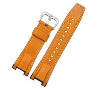 YSABVCP Watch Strap Fit For Casio GST-S100G / S110 / S130L / W100G / W110 / 210B / 400G / 410 / Watchchain 26 * 14mm Men's Leather WatchBand(Yellow wl sk)