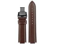 YSABVCP Watchband Fit For Casio Edifice Ocean Heart Farm Oak EFB-680D-2A ECB-10D Leather Watch Strap 24mm(Brown-Black-B1,12x24mm)
