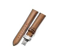 YSABVCP Women's Comfortable Soft Watchband Fit For Casio Fit For Longines Universal Leather Watch Strap(Brown black-Steel-B1)