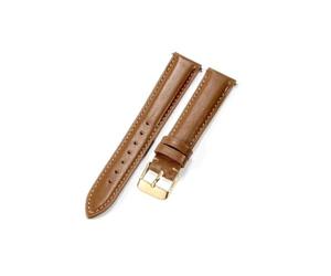 YSABVCP Women's Comfortable Soft Watchband Fit For Casio Fit For Longines Universal Leather Watch Strap(Brown-Golden-K1)