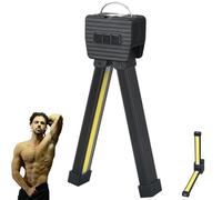 Ysaca Gym Lamp for Posing,7th Gear Dimming,Portable Magnet LED Flashlight with Hanging Hook,Magnetic Work Light with 180 Degree Folding, Power Bank Camping Light (1PCS)