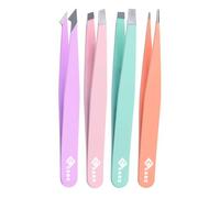 YSACRE Eyebrow Tweezers Set Facial Hair Eyebrow Trimmer Best Precision Tweezer for Eyebrows Plucking, Facial Hair and Blackhead Ingrown Hair Remover, Daily Beauty Tool for Women 4p Set