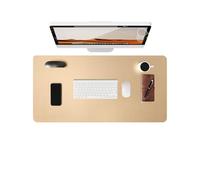 YSAGi Leather Desk Mat, Large Mouse Mat, 80 x 40 cm, Golden