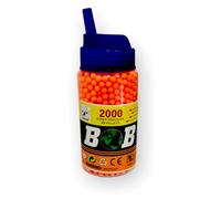 YSAMAX 0.10g BB Pellets, Biodegradable Airsoft Bullets, High-Grade Orange Plastic Pellets, Round Firing Balls for BB Gun (Pack of 1, 2000 Bullets)