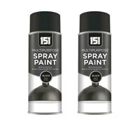 YSAMAX 151 Multi-Purpose Black Satin Spray Paint, Professional-Quality, Ease Of Use, Durability, And Aesthetic Appeal, Spray Mechanism, 400ML, (2PCS)