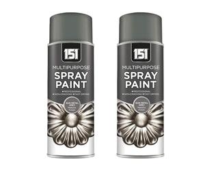 YSAMAX 151 Multipurpose Gun Metal Grey Metallic Spray Paint, Provides Long-Lasting Protection, Both Indoor And Outdoor Use, Easy-To-Use, 400 ML, (2PCS)