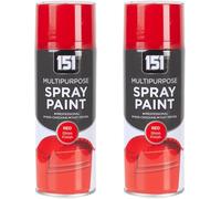 YSAMAX 151 Multipurpose Red Gloss Finish Spray Paint, Eye-Catching And Polished Look, Fast drying Formula, Weather-Resistant Properties, 400ML, (2PCS)