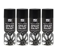 YSAMAX 151 Professional Black Matt Spray, Stunning Black Matte Finish, Fast-Drying Formula, Long-Lasting Durability, Aerosol Form, Versatile Uses, 400ML, (4PCS)