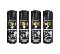YSAMAX 250 ML Spray Paint, Aerosol Spray Can Quick Drying, Black Gloss, General Purpose, Excellent Coverage And Adhesion, Heat Resistant, Stunning Finish (Pack of 4)