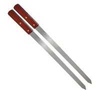 YSAMAX 2X BBQ Skewers, Reusable Flat Kabab Skewers with Wooden Handle for Grilling Sticks for Home, Outdoor Cocktail Party Essentials, Metal Skewer Stick (54cm)