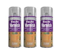 YSAMAX 400ML All Purpose Yacht Varnish Spray, Professional Gloss Finish, Adhesion Excellent Coverage, Interior and Exterior Application, Quick Spraying Operation, (3PCS)