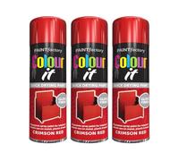 YSAMAX All-Purpose Crimson Red Spray Paint, Gloss Finish, Quick Drying Formula, Perfect For Use On Metal, Plastic, And Wood, Polished, Long-Lasting Finish, (3PCS)