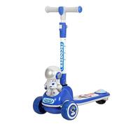 YSAMAX Astronaut Design 3-Wheel Toy, Adjustable Height, LED Flashing Wheels, Durable Design, Adorable Astronaut Theme, Attractive, Lean-to-Steer Mechanism, for Kids (Blue)