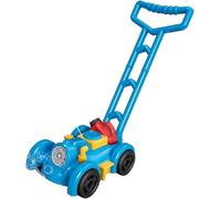 YSAMAX Automatic Bubble Mower Toy, Electric Push Bubble Blower, Sound, Lights & 2 Bubble Solutions, Pretend Play Toy, Perfect Fun and Interactive Gift Choice for Boys and Girls