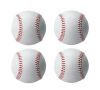 YSAMAX Baseball Ball, Soft Leather Sports Practice Baseballs, Flexible Rubber Leather Baseball, Baseball For Outdoor Sports, Stitched Exterior, For Youth And Adult, Easy To Grasp (4 PCS)