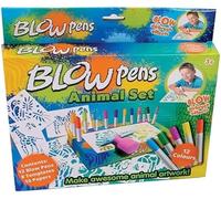 YSAMAX Blow Markers Blue Animal Set Kit, Promoting Creativity, Neatly Organized And Easily Accessible, Enjoyable Artistic Experience, Best Gift Choice for Yor Artist’s
