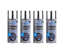 YSAMAX Chrome Effect Gloss, Multi-Purpose Aerosol Spray Paint, Quality Mirror Finish, Fast-Drying Paint, Perfect For Interior & Exterior, 400ML (4 Pack)