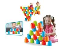 YSAMAX Colorful Stacking Cup Blocks 3in1 Play Set for Kids, 22 Pieces Educational Building and Balancing Toy, adorable, joy with learn, smart play, ideal for unisex kids, kids favorite.