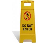 YSAMAX Do Not Enter Caution Sign Board, Foldable Safety Floor Stand, Bright Yellow, Lightweight & Portable, High-Visibility, Stand for Restricted Areas, Cleaning, Maintenance Zones