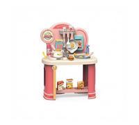 YSAMAX I’m Little Cook Kitchen Play Set for Kids, Multi-Functional Pretend Cooking Station with Utensils, Cookware, and Accessories, Realistic Role Play Toy Kitchen Set for Boys & Girls (Pink)