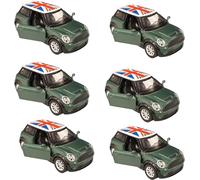 YSAMAX Mini Copper Car, Alloy Die-Cast Mini Sports Car 1:22, Perfect For Display Or Play, Sleek And Stylish, Iconic Detailing, Precision Perfection, Gift Choice, GREEN (6 PCS)