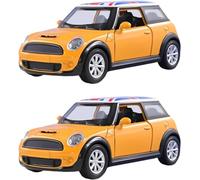 YSAMAX Mini Copper Car, Alloy Die-Cast Mini Sports Car 1:22, Perfect For Display Or Play, Sleek And Stylish, Iconic Detailing, Precision Perfection, Gift Choice, YELLOW (2 PCS)