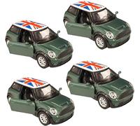 YSAMAX Mini Copper Car, Alloy Die-Cast Mini Sports Car 1:22, Perfect For Display Or Play, Sleek And Stylish, Iconic Detailing, Precision Perfection, Gift Choice, GREEN (4 PCS)