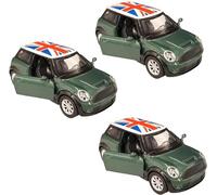 YSAMAX Mini Copper Car, Alloy Die-Cast Mini Sports Car 1:22, Perfect For Display Or Play, Sleek And Stylish, Iconic Detailing, Precision Perfection, Gift Choice, GREEN (3 PCS)