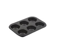 YSAMAX Non-Stick Sturdy 6 Cupcake Baking Muffin Tray, Muffin, and Brownies, Carbon Steel, Elevate Your Baking, Pudding Baking Pan, Space Saving Design, (1PCS)