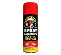 YSAMAX Ox Adhesive Spray, Multi-Purpose, Strong, Reliable, Smooth Coverage, Versatile, Long-Lasting, Fast-Drying, Ideal for Fabric, Foam, Paper, Cardboard, Wood & Metal, 500ml (Pack of 1)
