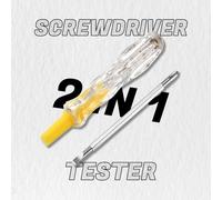 YSAMAX Pack of 3 Electric Tester Screwdriver, 2 In 1 Assorted Sizes, Screwdriver for Circuit Test, Clear and Yellow, Diy Home, Electric Test Pen Screwdriver