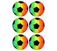 YSAMAX PVC Rainbow Football, Promote Motor Skills And Coordination, Portable Easy To Store, Outdoor Fun, Wide Range Of Activities, 23CM (6PCS.)