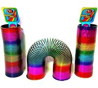 YSAMAX Rainbow Magic Expandable Spring, Coil Slinky Spring, Funny Toy Stretching Bouncing, Colourful and Eye-catching, Lightweight Plastic Toy, Neon Spring (1X15CM)