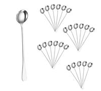 YSAMAX Small Head Round Soup Spoons, Stainless Steel Spoons for Soup, Curry, and Vegetable for Home Kitchen and Restaurant Dining Table, Ideal for Stirring, Mixing, Set of 24
