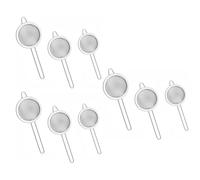 YSAMAX Stainless Steel Tea Strainer with Non Slip Handle, Fine Mesh Sieve, Durable and Rust-Resistant, Wide Range of Culinary Applications, (7,8,9) (3PCS)