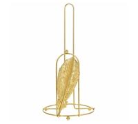 YSAMAX Tissue Roll Holder, Golden Leaf Design, Elegant Décor, Metal Construction, Decorative and Artistic Touch, Versatile, Quick Setup, Ideal for Home, Restaurant & Bars