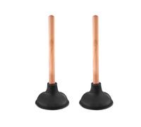 YSAMAX Toilet Plunger With Wooden Handle, Unblocked, Clearing Blockages, Promoting Smoother Drainage, Ideal For Residential And Commercial Use, (2PCS)