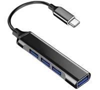 YSAMAX USB HUB With 4-Port, Type C Port, 3.0 Hub USB Splitter, USB Extender, Portable Data Hub With Hi-Speed Data Transfer, Strong And Durable, Multiport Aluminium USB Hub