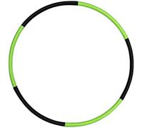 YSAMAX Weighted Fitness Hula Hoop for Kids and Adults for Exercise or Lose Weight, durability and comfort, Detachable Size adjustable for Fitness (Green-Black)
