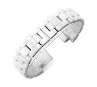 YsangTergm 16/19mm Scratch-Resistant Polished Ceramic Watchband Fit for J12(White,19mm)