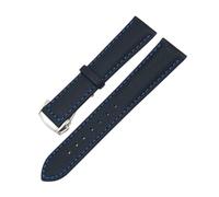 YsangTergm 19/20/21/22mm Nylon Canvas Replacement Watchband Fit for Omega/SEIKO(Black blue Round,20mm)