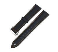 YsangTergm 19/20/21/22mm Nylon Canvas Replacement Watchband Fit for Omega/SEIKO(Black orange Round,20mm)